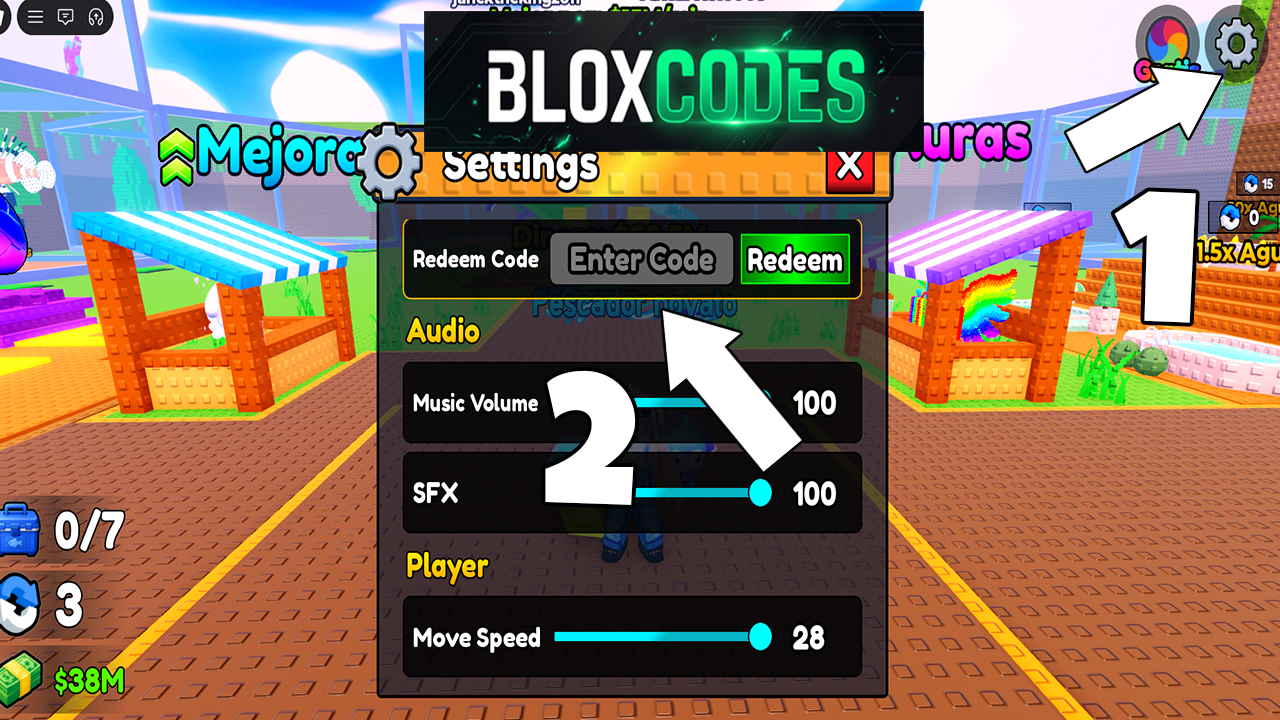 How to Redeem Codes in +1 Drain Water Per Click