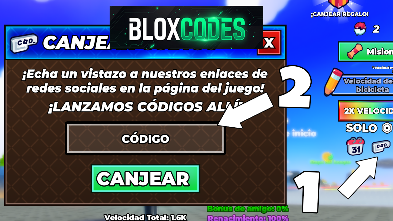How to redeem +1 Double Jump Bike Escape Codes Roblox