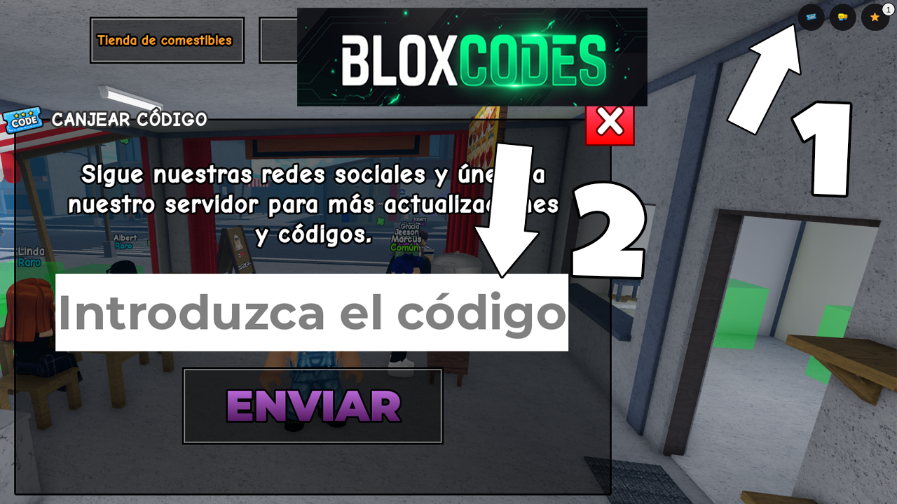 How to redeem codes in Karinderya Roblox