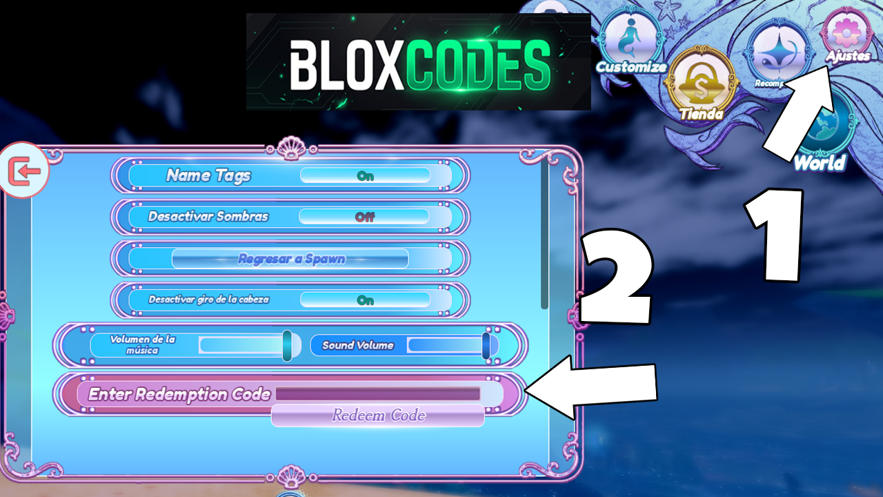 How to redeem codes in Mermaid Isle Roblox