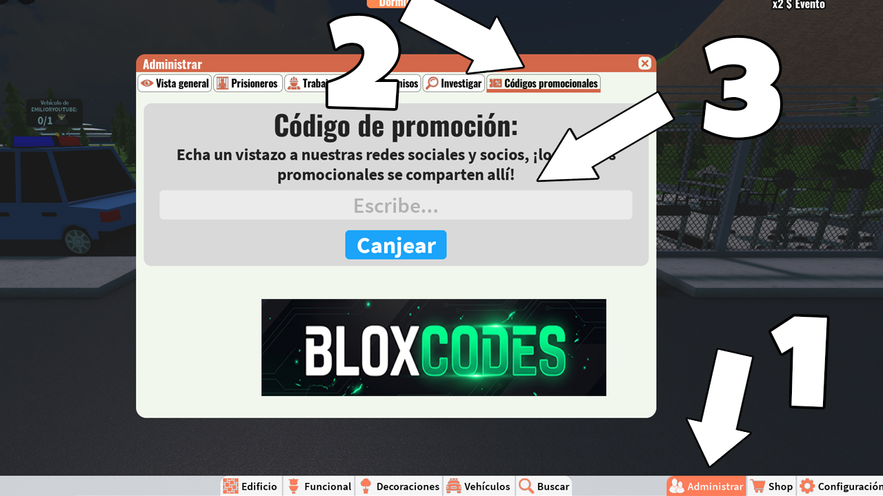 How to redeem codes in My Prison Roblox