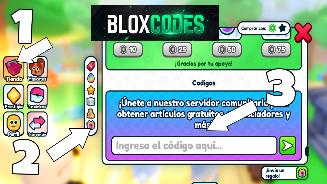 How to redeem codes in Rebirth Champions Ultimate Roblox