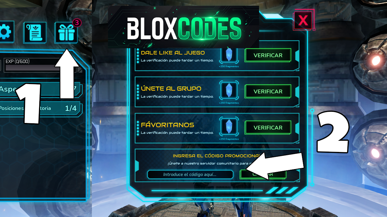 How to redeem codes in Steel Crossfire Roblox