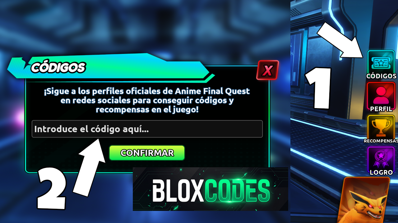 How to redeem codes in Anime Final Quest Roblox
