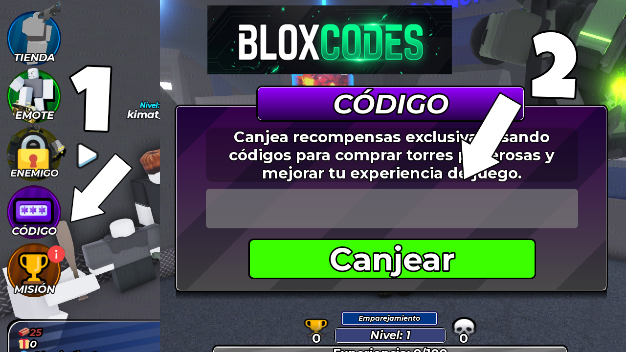 How to redeem codes in Dummy Defense Roblox