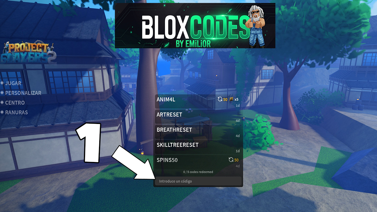 How to redeem codes in Slayers 2 Roblox