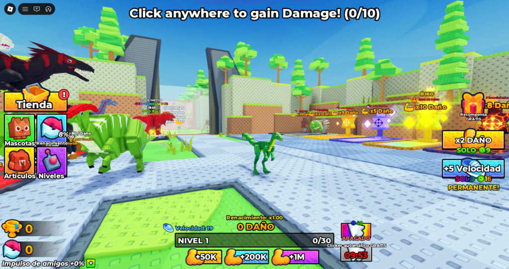 +1 Dino Evolution Roblox Codes Gameplay 1