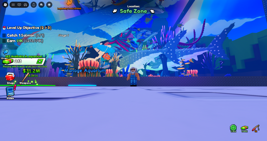 Fishing Wars Roblox Codes Gameplay 3