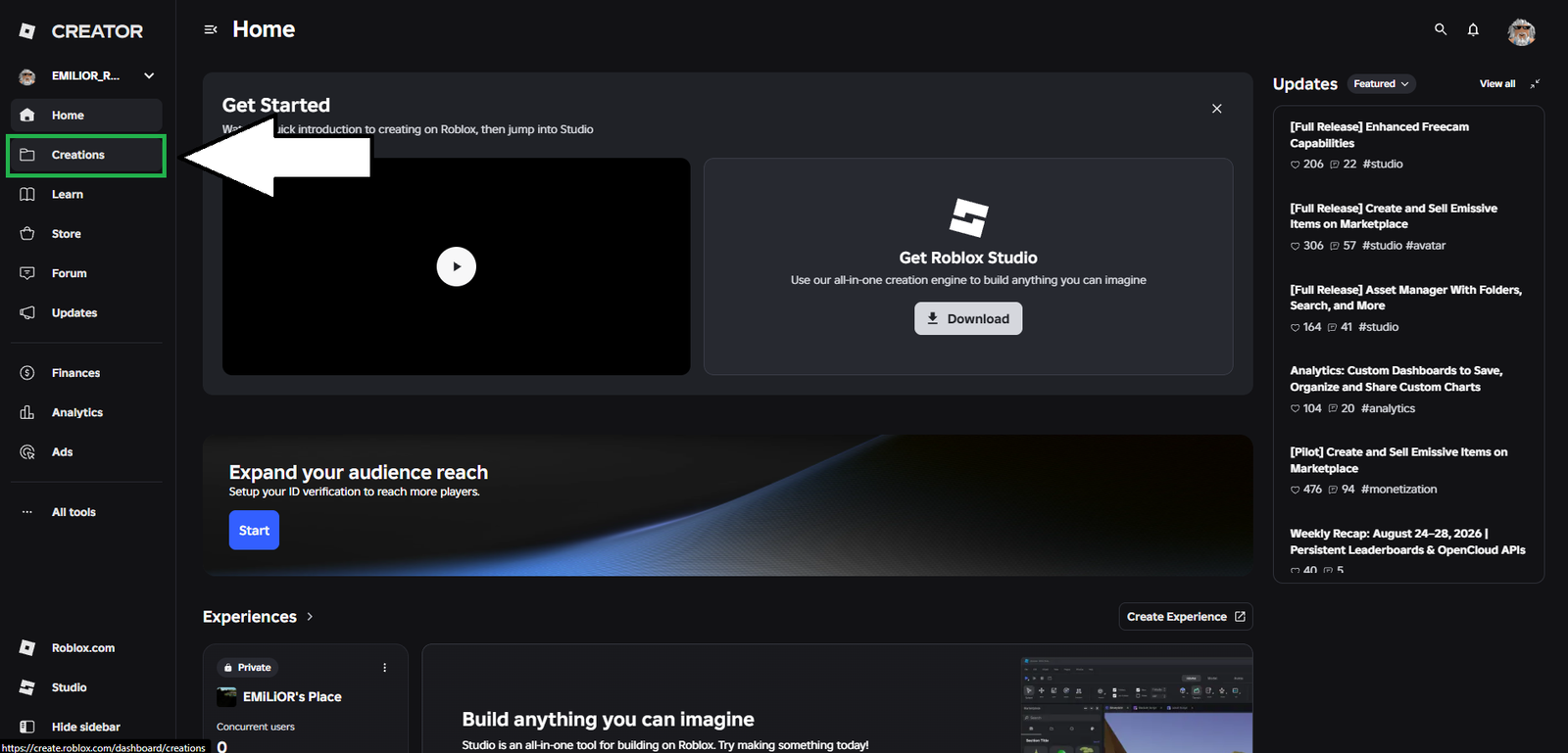 Roblox gamepass tutorial step 2 - Monetization menu