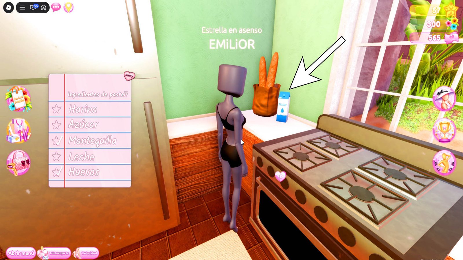 Milk location in kitchen Dress to Impress